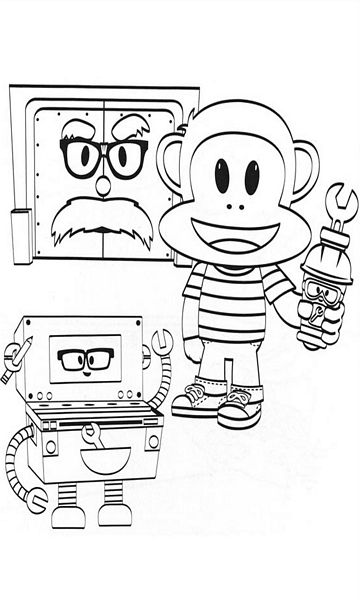 kolorowanka Juliusz Junior malowanka do wydruku małpka Disney z bajki dla dzieci nr 11
